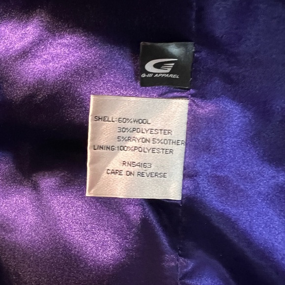 Kenneth Cole Black Wool Blend Funnel Neck Coat Size 14 - Picture 8 of 8